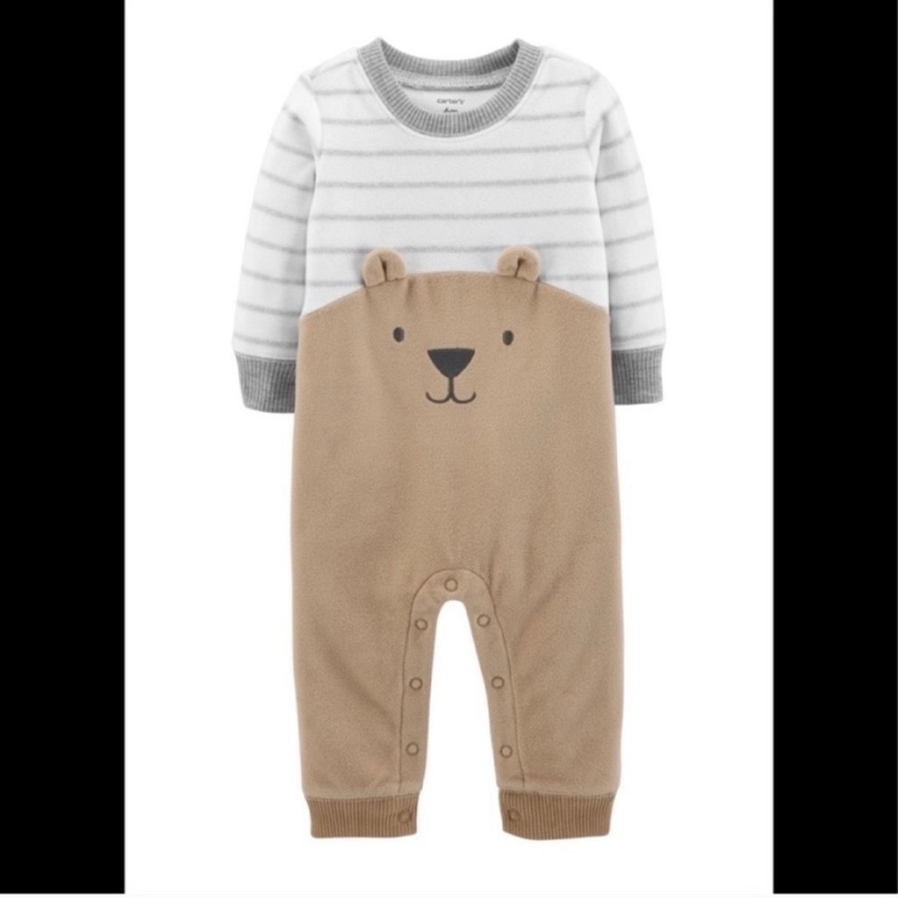 3/$15 CARTER’S Bear Fleece Jumpsuit -3 MOS 🐻